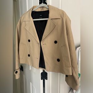 Mango Cropped Trench Coat